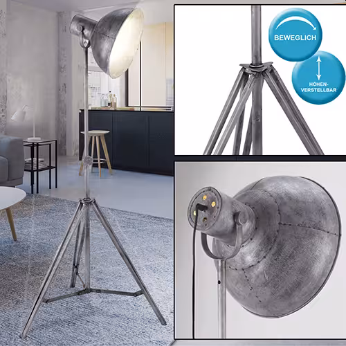 Stehlampe mit beweglichem Spot